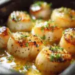 garlic butter baked scallops - featured image