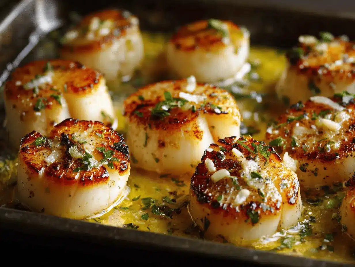 garlic butter baked scallops preparation steps