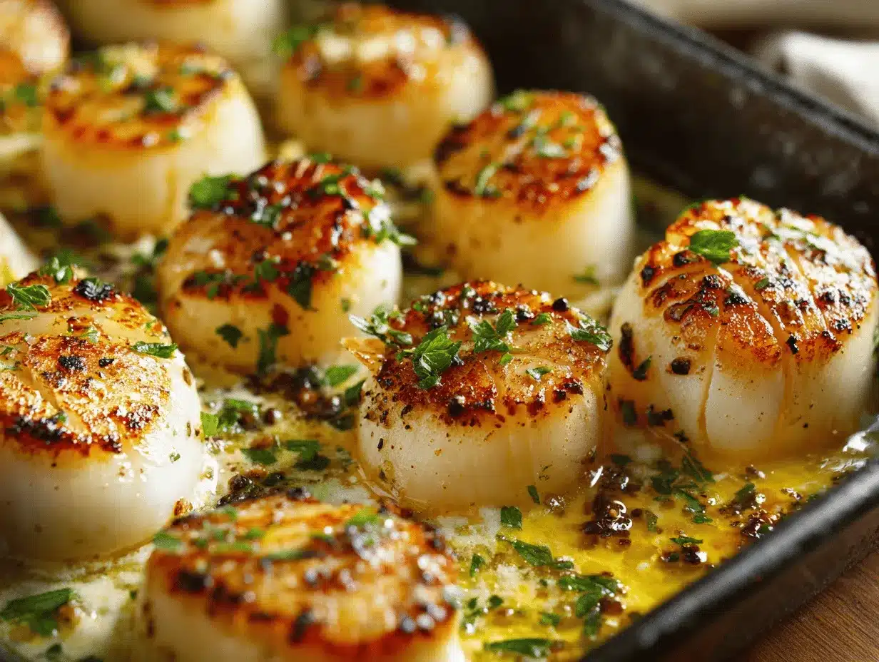 garlic butter baked scallops preparation steps