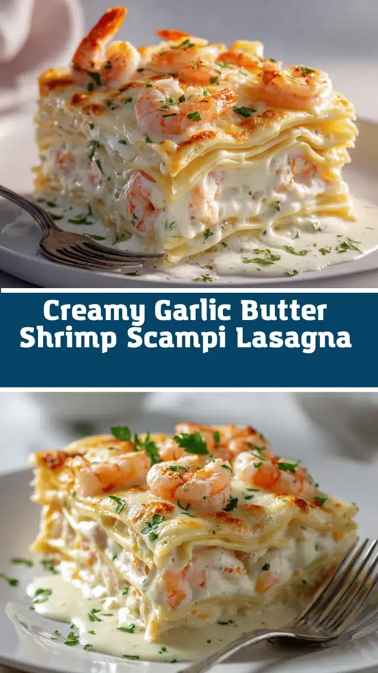 garlic butter shrimp scampi lasagna recipe