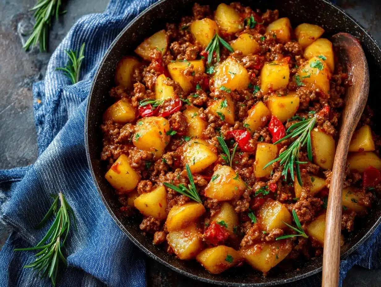 ground beef potato dinner preparation steps