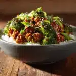 ground turkey and broccoli bowls - featured image