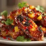 honey sriracha pineapple chicken wings - featured image