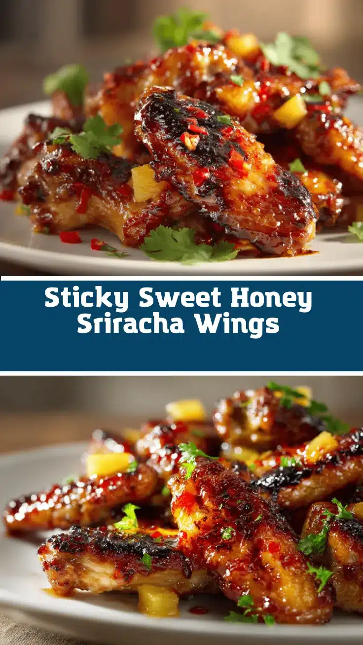 honey sriracha pineapple chicken wings recipe