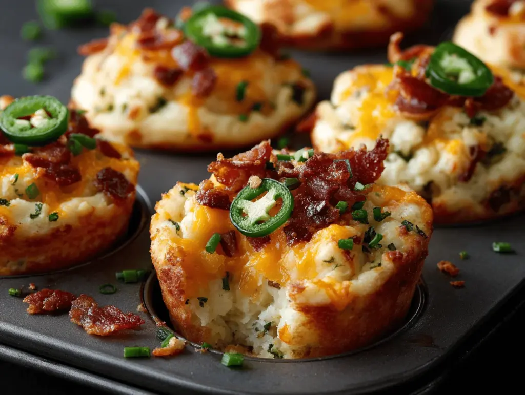 jalapeño popper mashed potato muffins - featured image