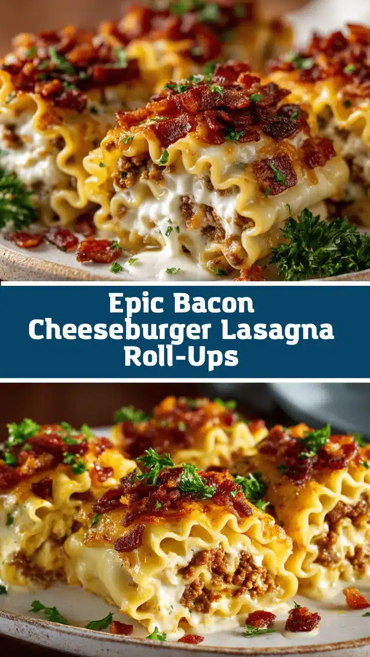 loaded bacon cheeseburger lasagna roll-ups recipe