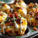 loaded cheddar bacon mashed potato muffins - featured image