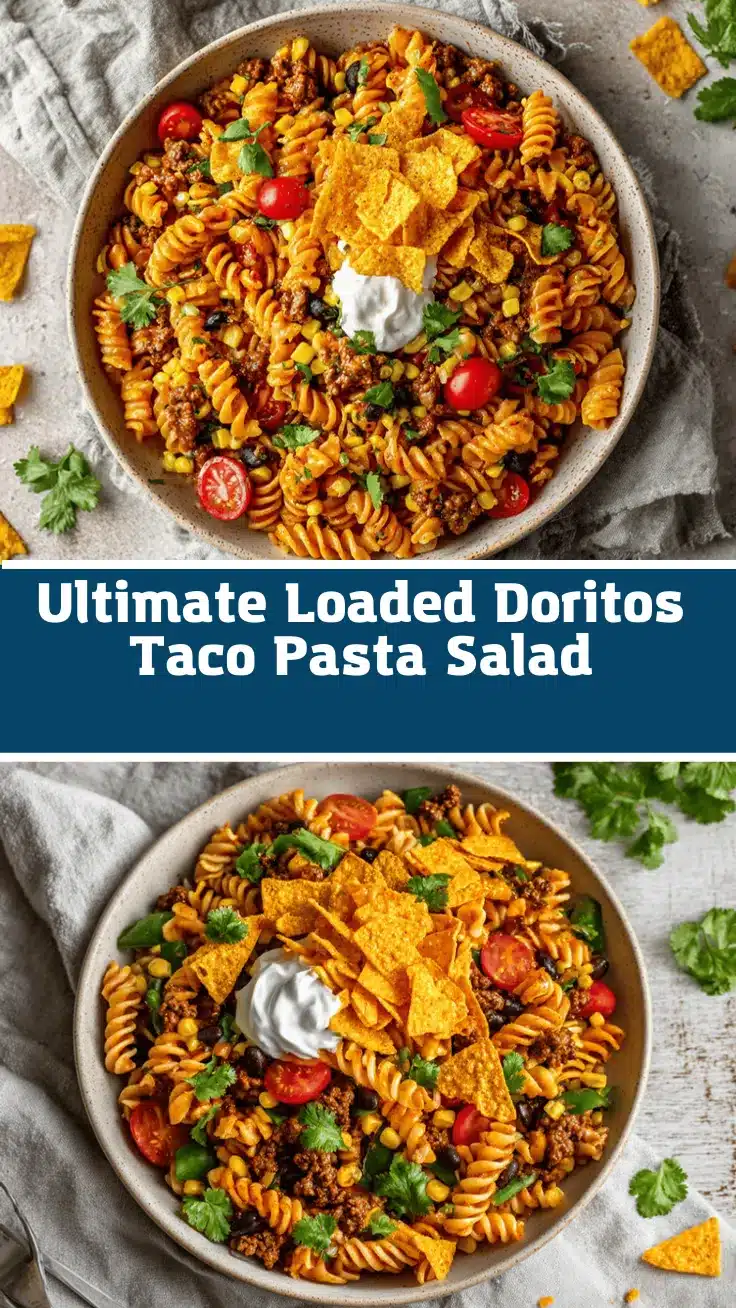 loaded Doritos taco pasta salad recipe