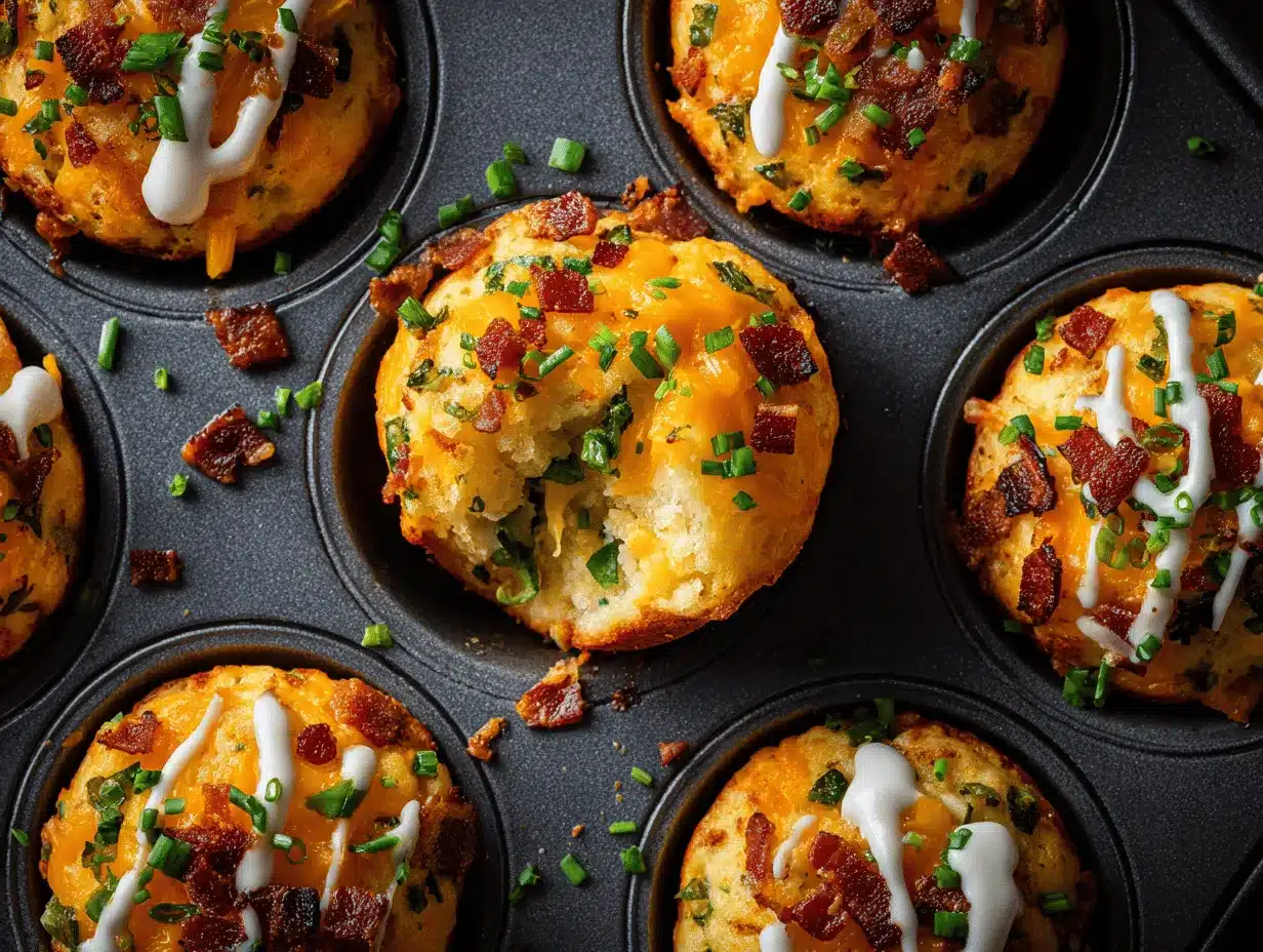 loaded mashed potato puff muffins preparation steps