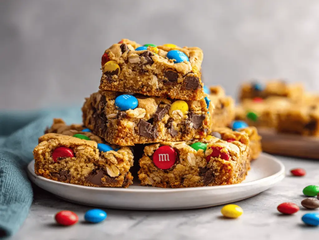 monster cookie bars - featured image