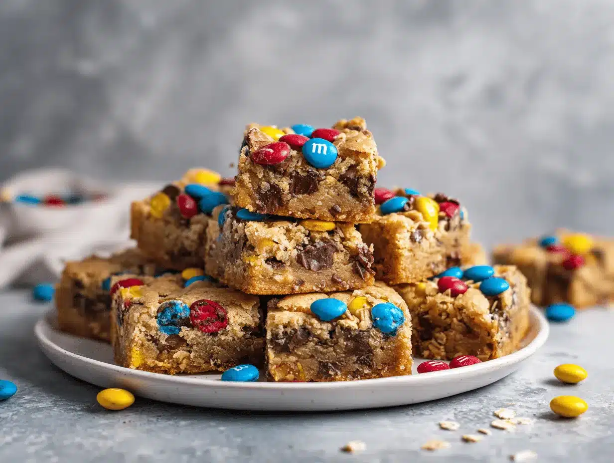 monster cookie bars preparation steps