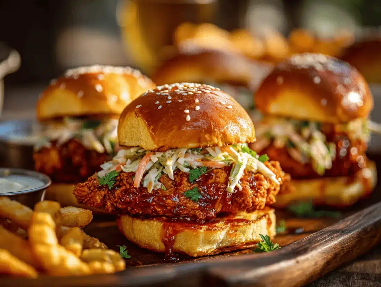 Nashville Hot Honey Chicken Sliders preparation steps