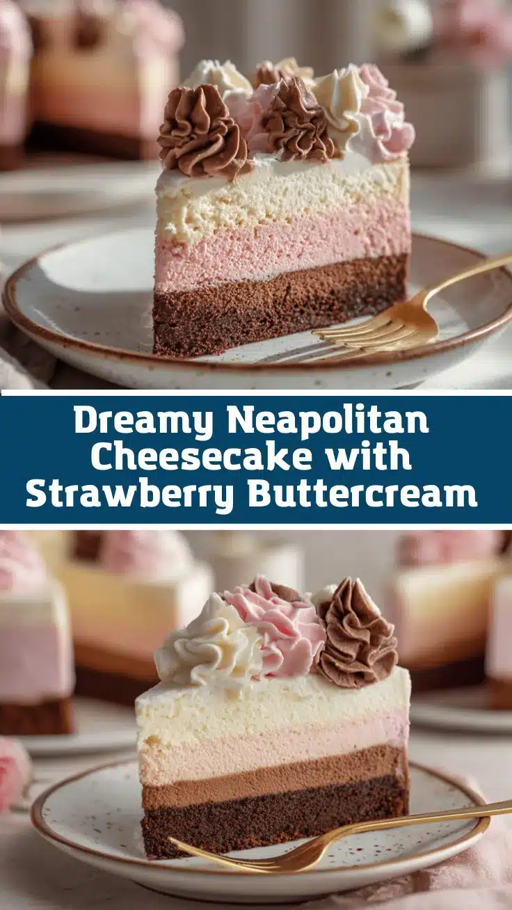Neapolitan Layer Cheesecake recipe