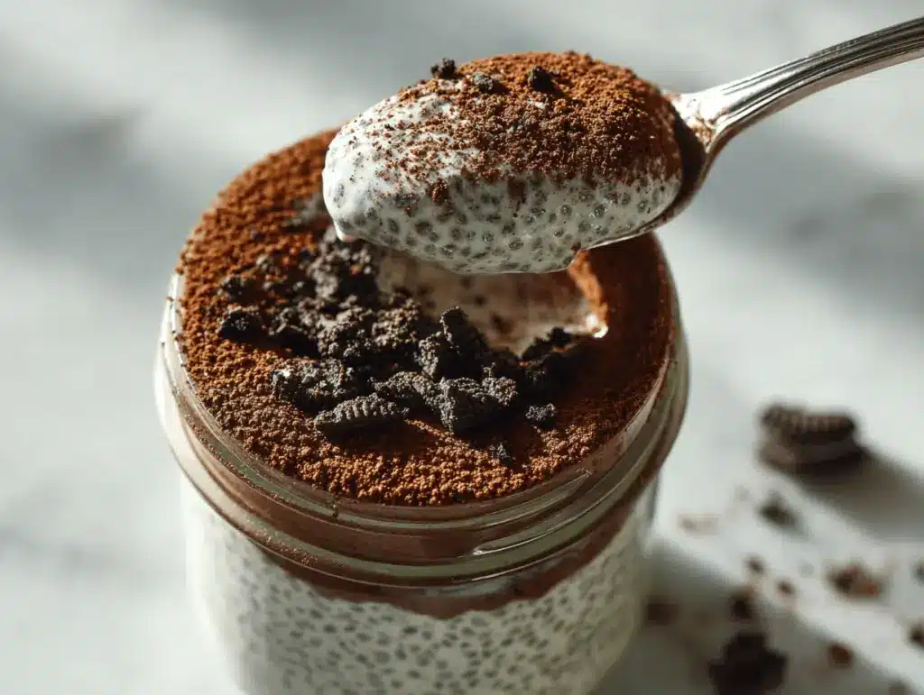 Oreo Tiramisu Chia Pudding - featured image