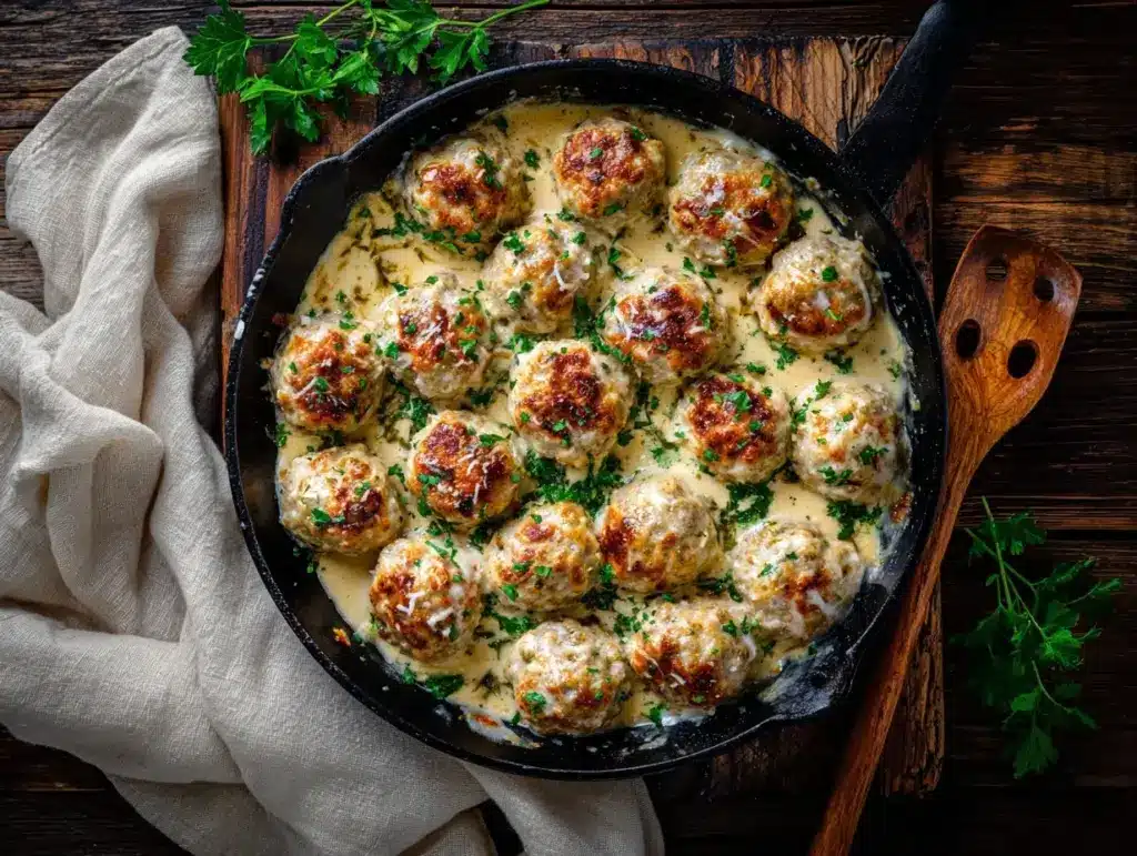 parmesan keto turkey meatballs - featured image