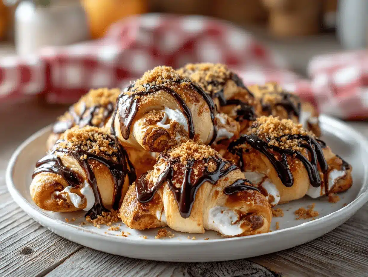 Peanut Butter Smores Crescent Rolls preparation steps