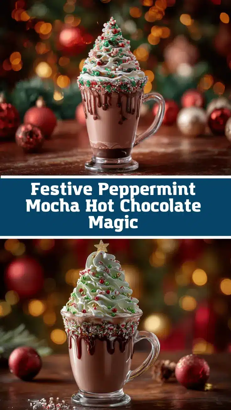 Peppermint Mocha Christmas Tree Hot Chocolate recipe