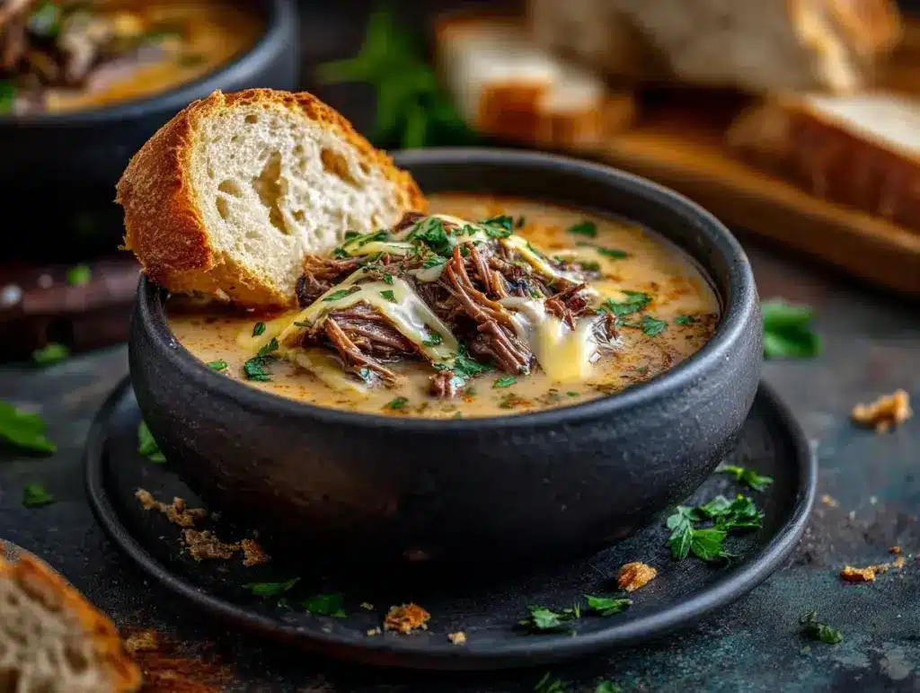 Philly cheese steak soup - featured image