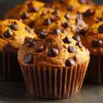 pumpkin chocolate chip muffins - featured image