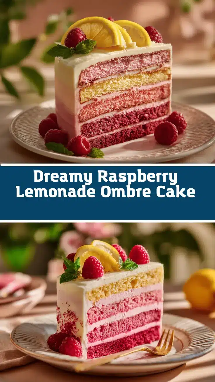 raspberry lemonade ombre layer cake recipe