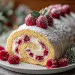 raspberry swirl Christmas roll - featured image