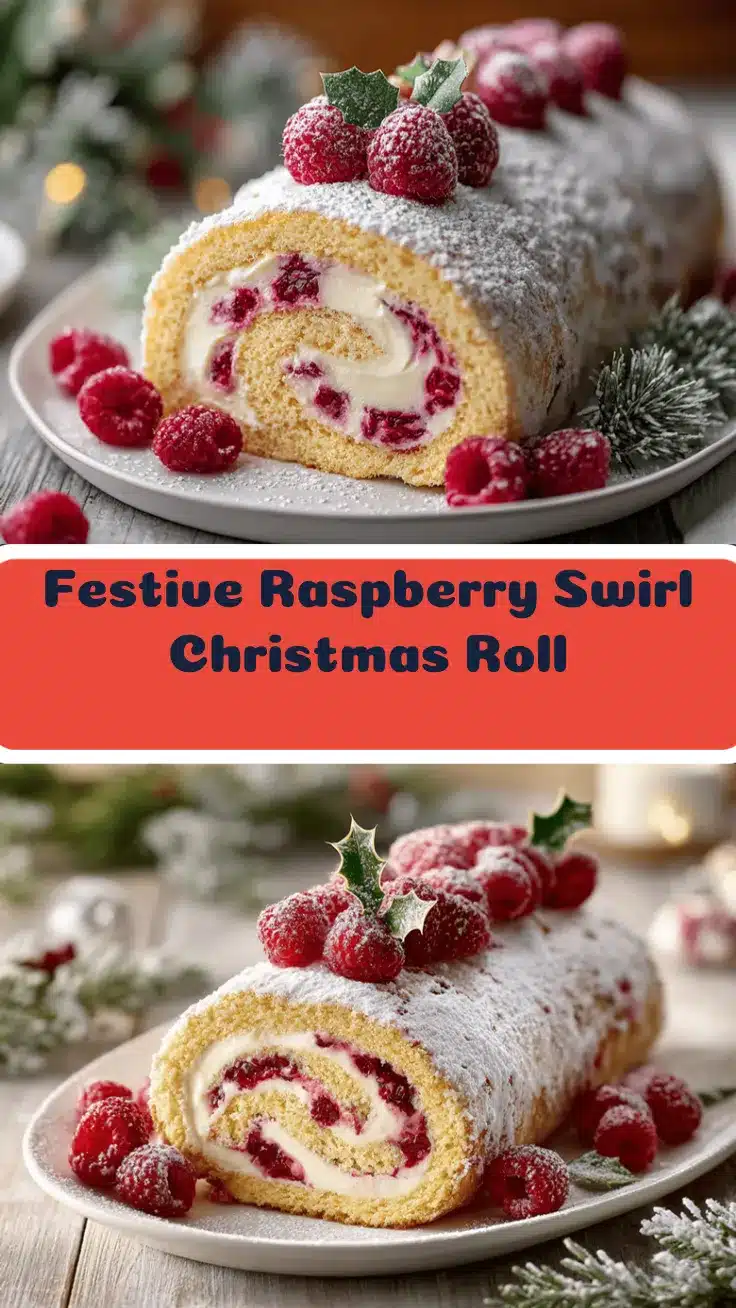 raspberry swirl Christmas roll recipe