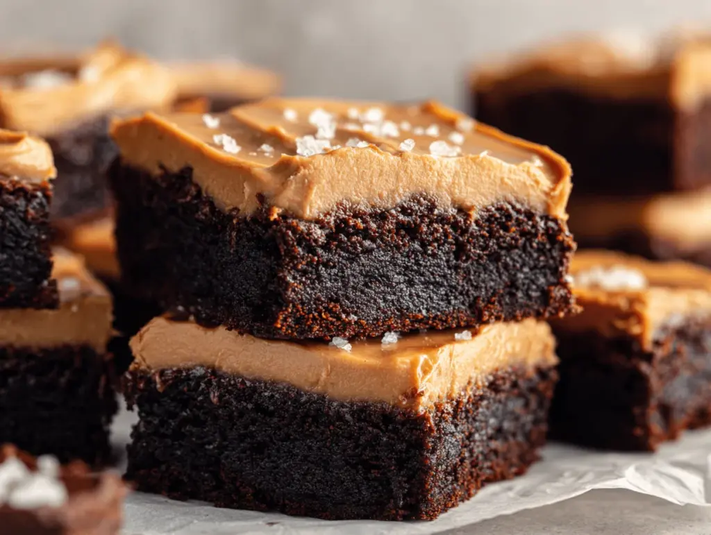 salted caramel mocha brownies - featured image
