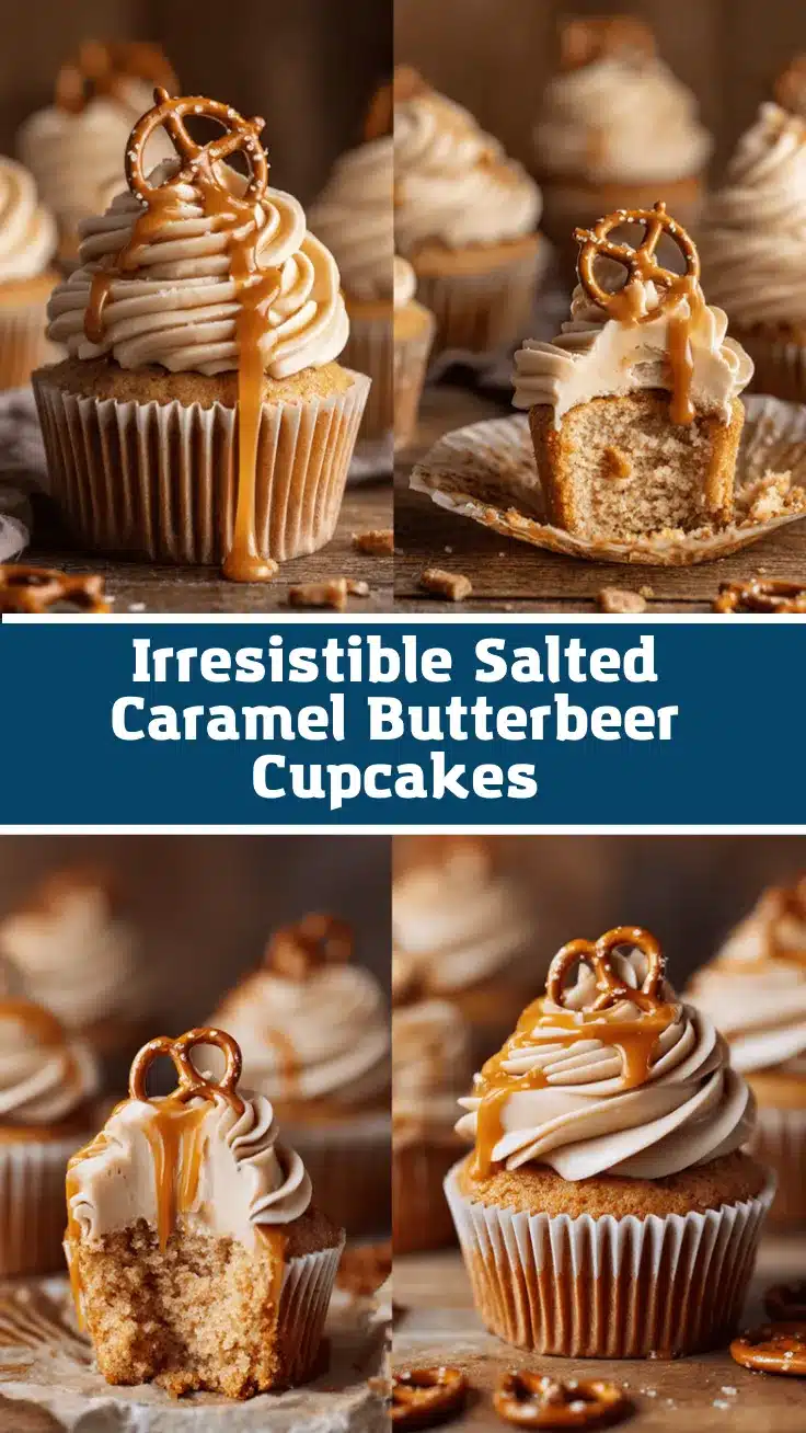 salted caramel pretzel butterbeer cupcakes recipe