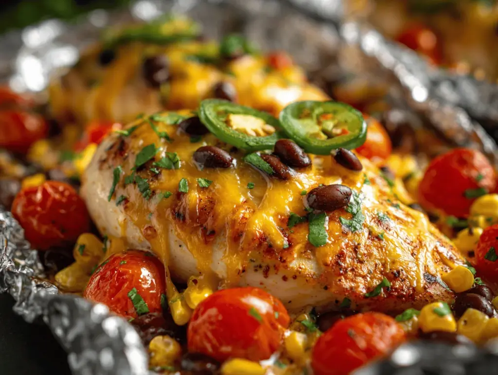 Santa Fe chicken foil packets - featured image