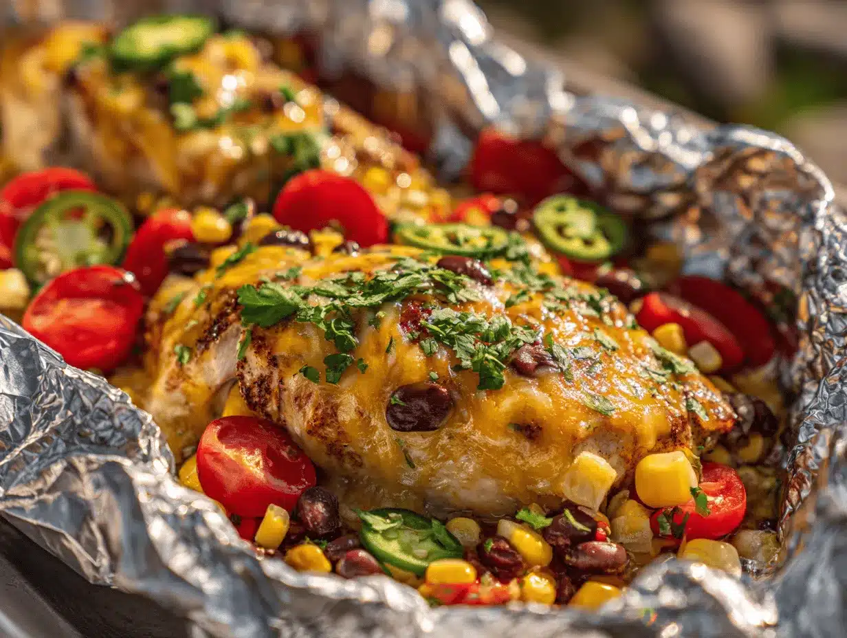 Santa Fe Chicken Foil Packets preparation steps