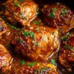 slow cooker brown sugar garlic chicken - featured image