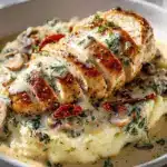 slow cooker creamy Tuscan chicken - featured image