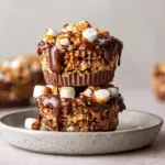 Smores Rice Krispie Chocolate Peanut Butter Cups - featured image