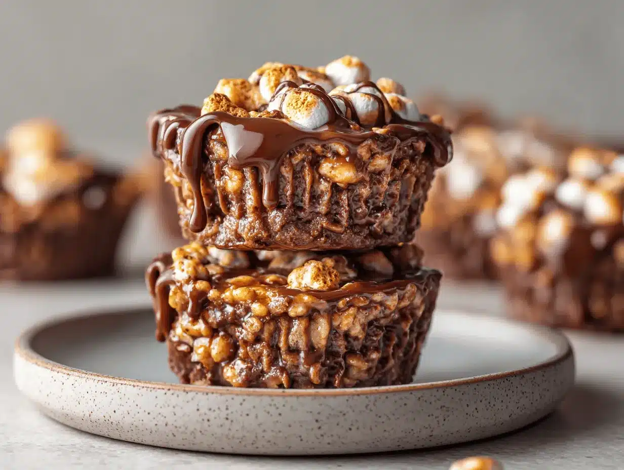 Smores Rice Krispie Chocolate Peanut Butter Cups preparation steps