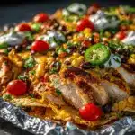 Southwest chicken foil packet nachos - featured image