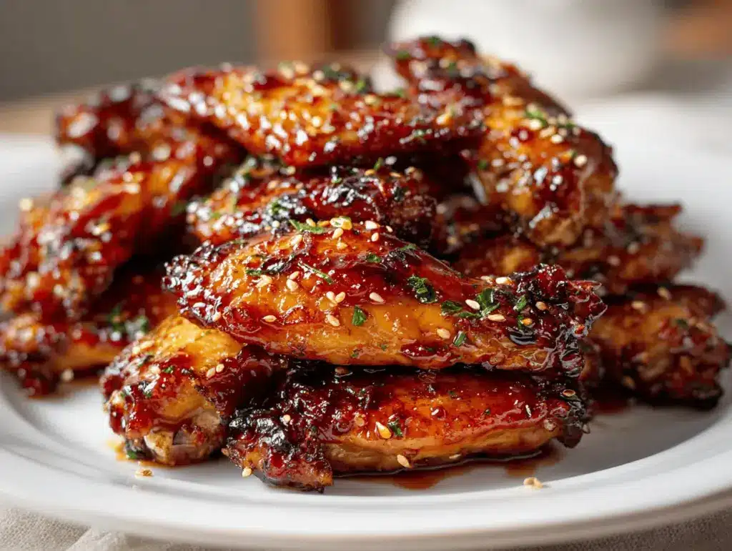 sticky pineapple-teriyaki chicken wings - featured image