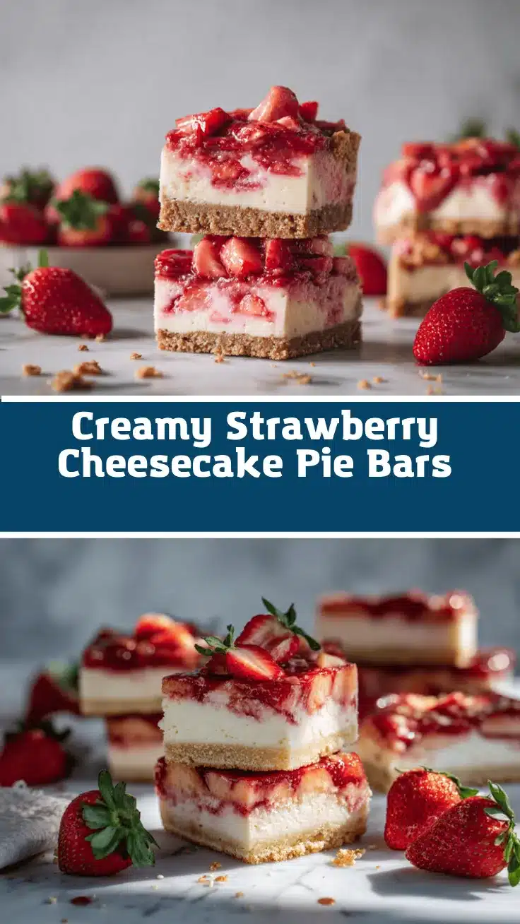 strawberry cheesecake pie bars recipe
