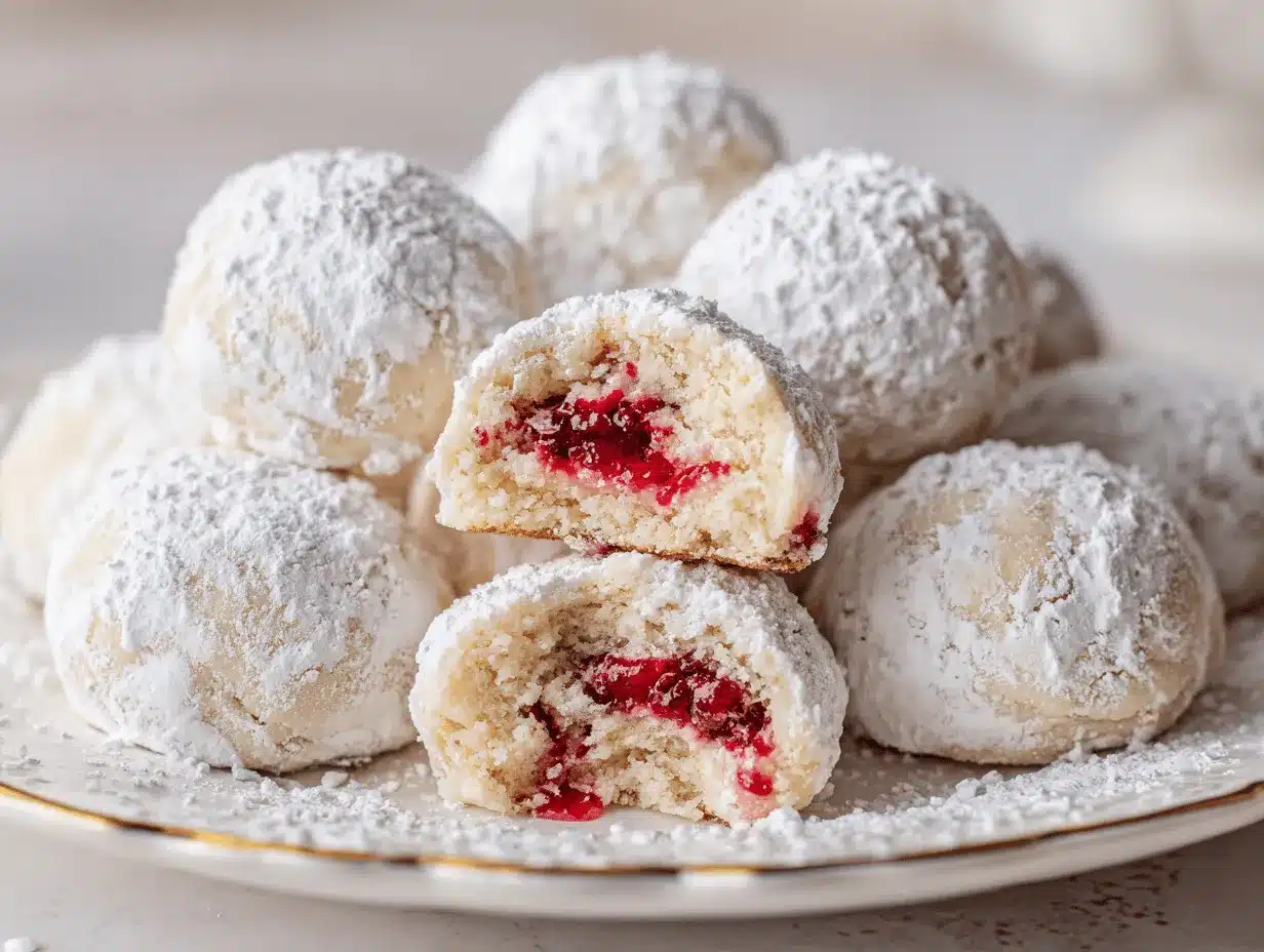 strawberry cheesecake stuffed cookies preparation steps