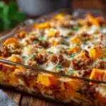 sweet potato and ground turkey bake - featured image