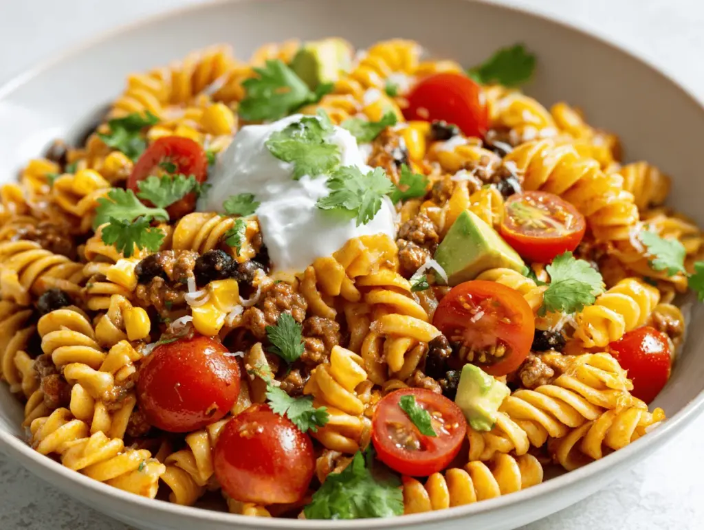 taco pasta salad - featured image