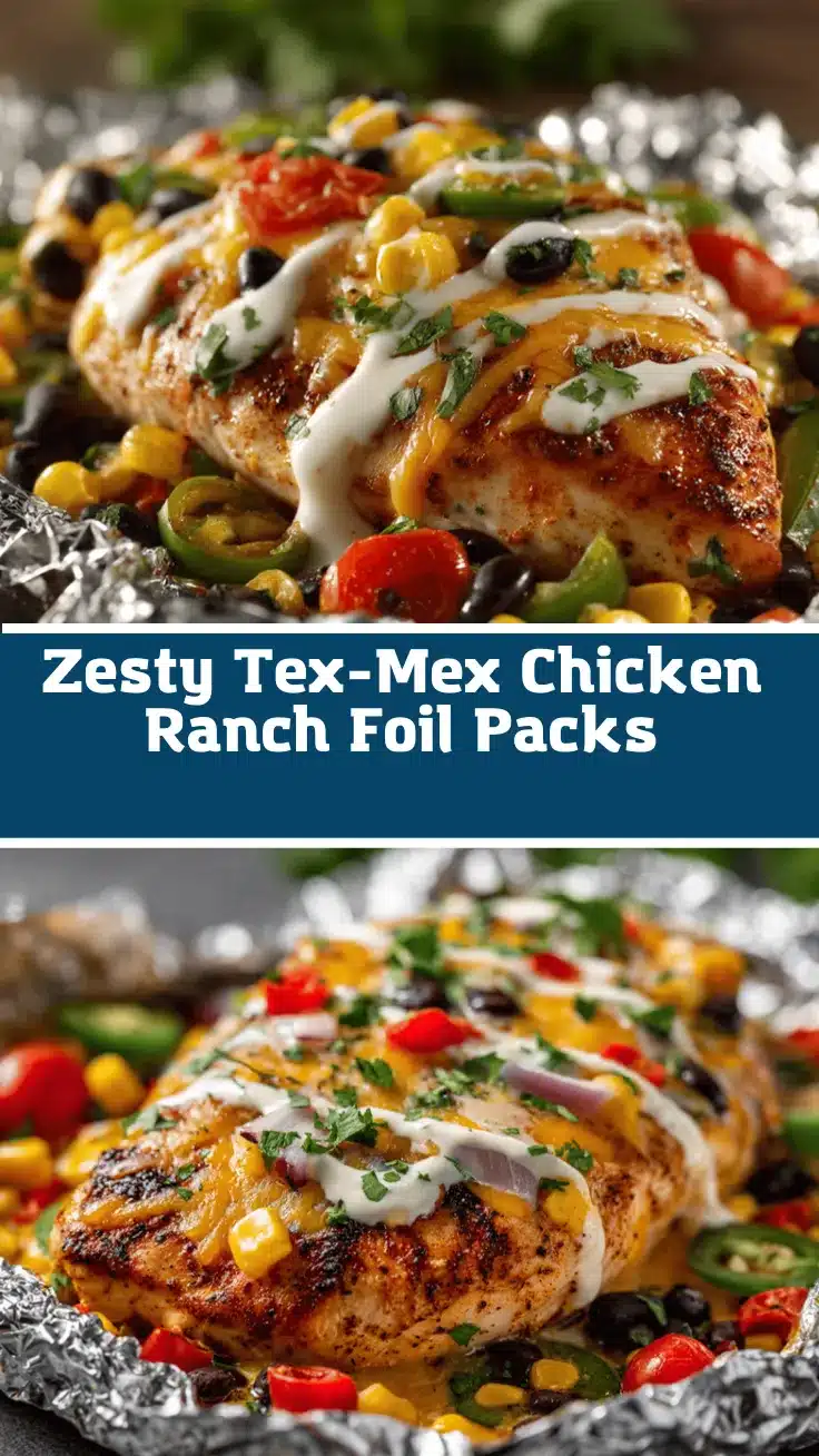 Tex-Mex chicken and veggie foil packets recipe