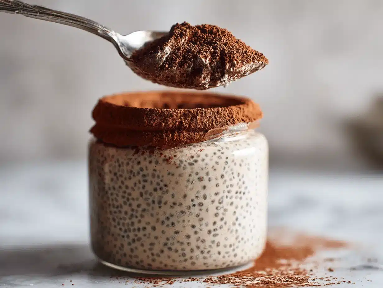 tiramisu chia pudding preparation steps