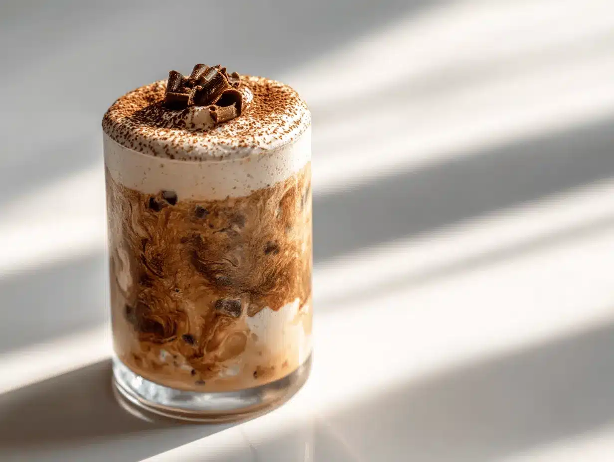 tiramisu iced coffee latte preparation steps