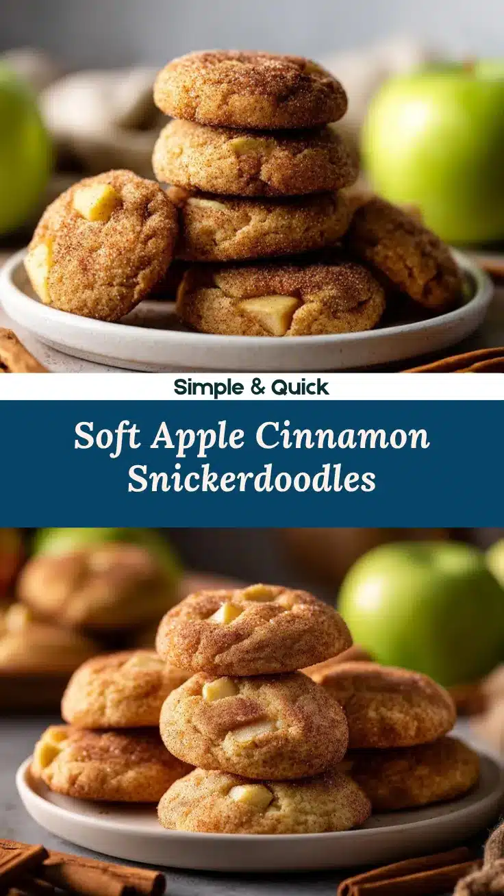 Apple Cinnamon Snickerdoodle Cookies recipe