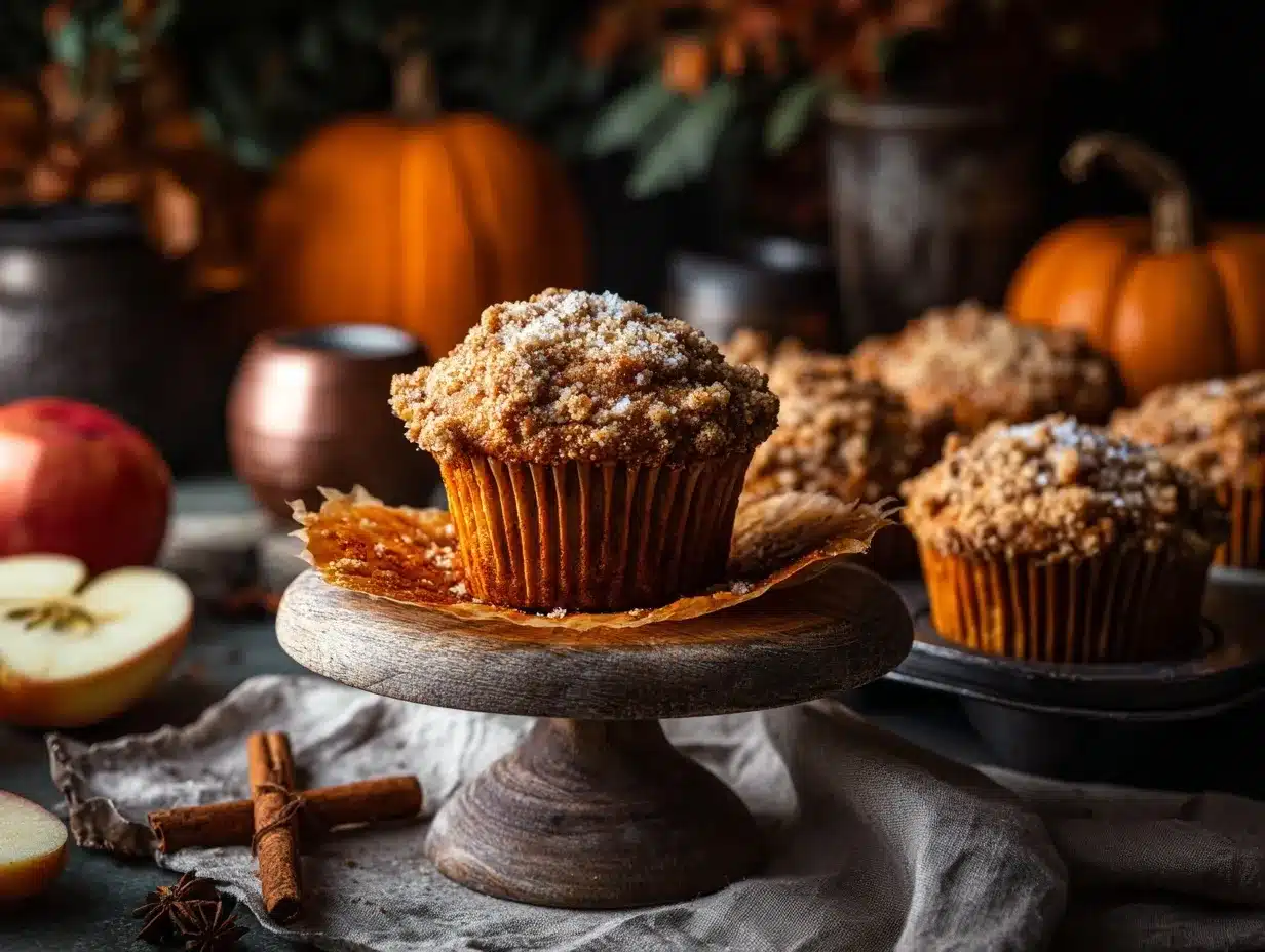 Apple Pumpkin Streusel Muffins preparation steps