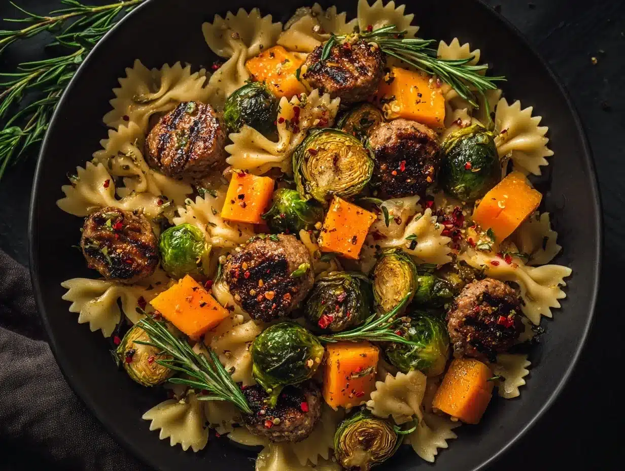 Autumn Sausage Pasta preparation steps