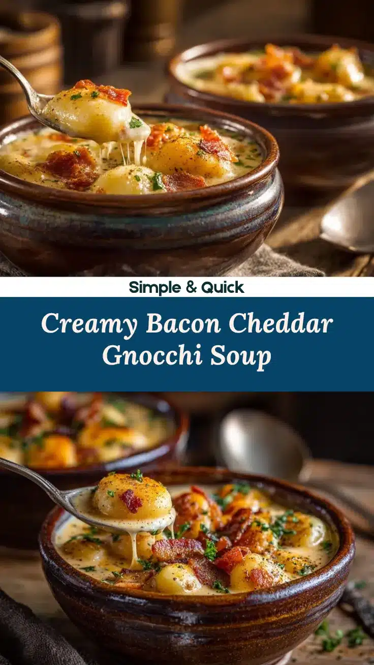 Bacon Cheddar Gnocchi Soup recipe