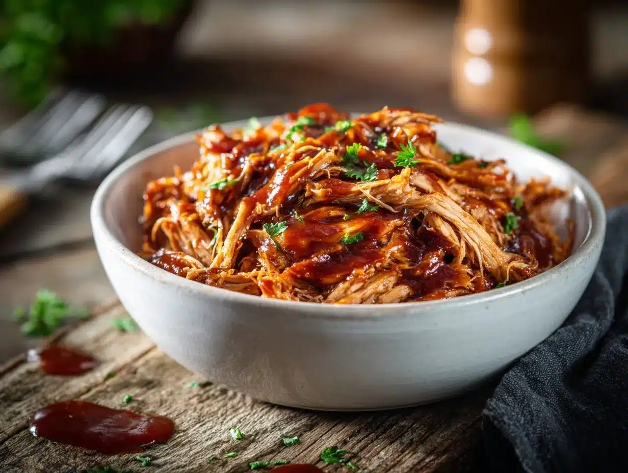 BBQ chicken crockpot recipe preparation steps