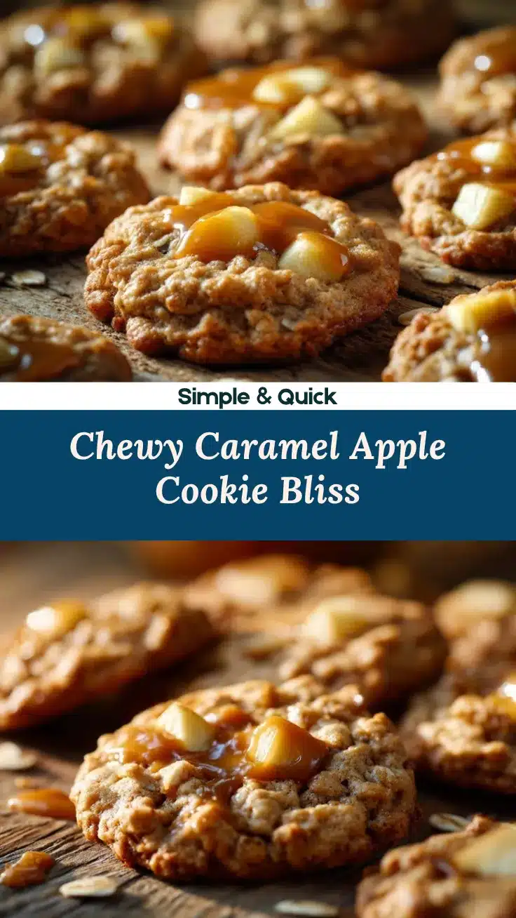 Caramel Apple Oatmeal Cookies recipe