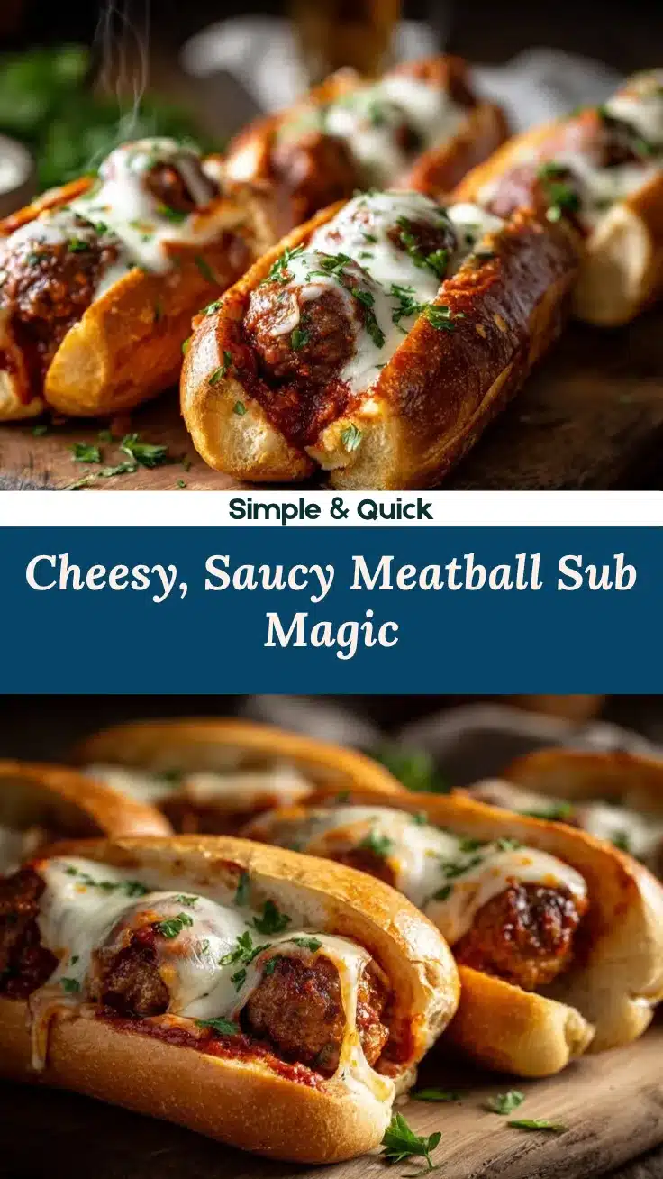 cheesy meatball subs recipe